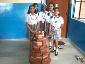 SMS Girls School - Brick Making Activity : Click to Enlarge