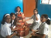 SMS Girls School - Brick Making Activity : Click to Enlarge