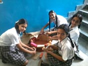SMS Girls School - Brick Making Activity : Click to Enlarge