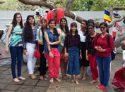 St. Mark's Girls School, Meera Bagh - Sri Lanka Student Exchange Programme- Outside Kalutara Temple : Click to Enlarge